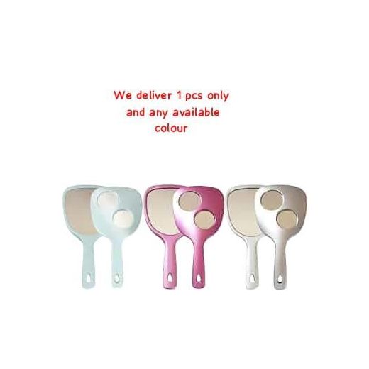 double-sided magnifying handheld makeup mirror
