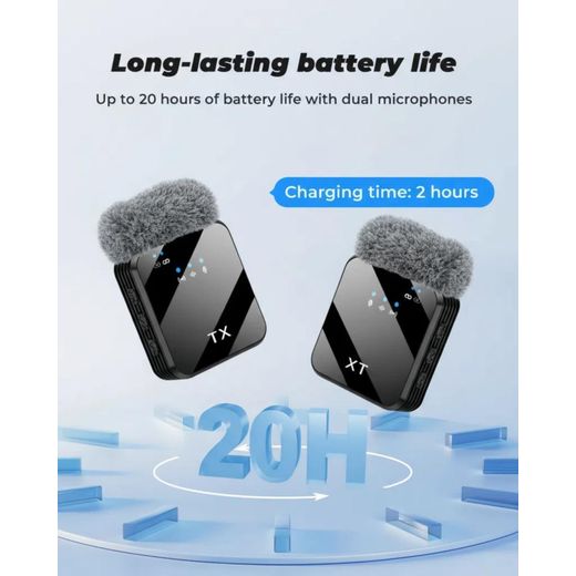 Yinowo Wireless Lavalier Microphone 3 in 1 Mobile Phone Vlog Video Recording Interview Broadcasting for Android, iPhone and Camera - image 4