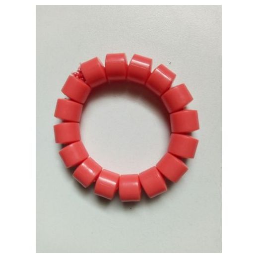 Traditional Coral Plastic Bead Bracelet