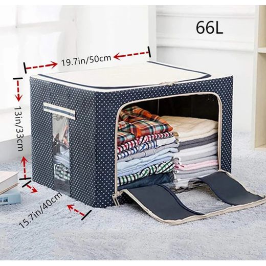 Generic Large Capacity Clothes Storage Bag Foldable With Zipper - image 2