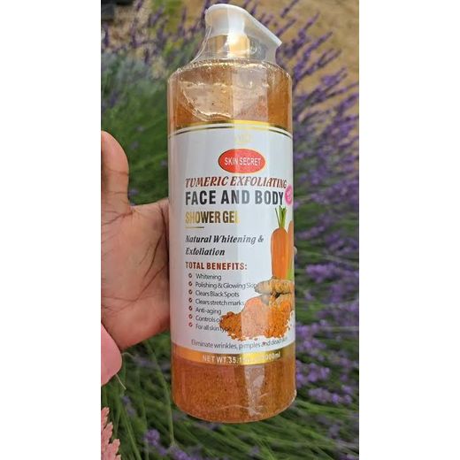 Skin secret Turmeric exfoliating face and body shows gel