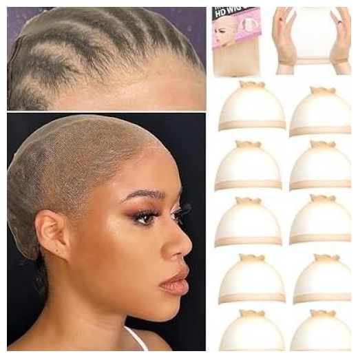 10 Pcs Transparent HD Wig Cap