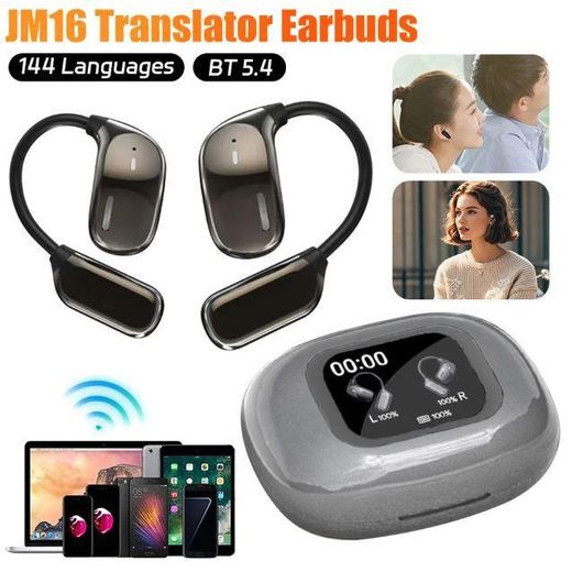 Jbl JM16 Ai Wireless Bluetooth Language Translation EarBuds Headset Soft Earflaps SMART PURE BASS SOUND Wireless Original Premium Pure Bass Wireless Headphones, Pro-Level gaming/sport Transparency Mode, Personalized Premium Headset Wireless Headphone Earphone - image 3