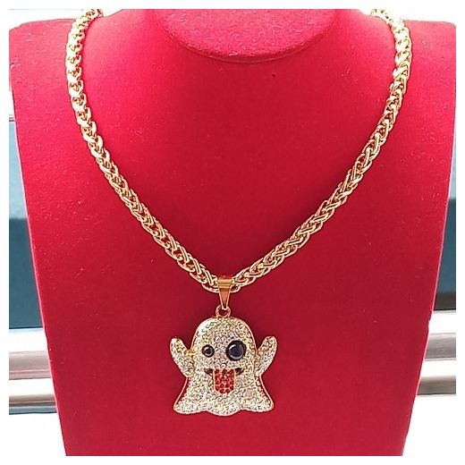 Clown Pendant With Bling Iced Out Cuban Chain Necklace For Men - Jumia