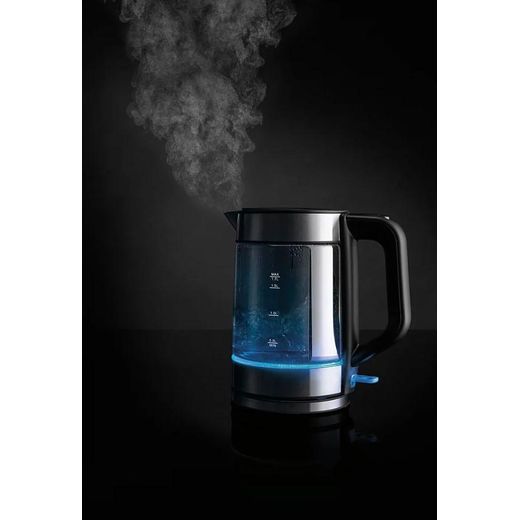 George Home Smoked Glass Fast Boil Electric Kettle with Led Light 1.7L + Free gift Drawstring multi-purpose bag