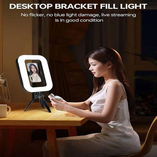Generic  Rechargeable Ring Light & Stabilizer Kit For Live Streaming, Video Recording & Selfies And 210cm Tripod - image 2