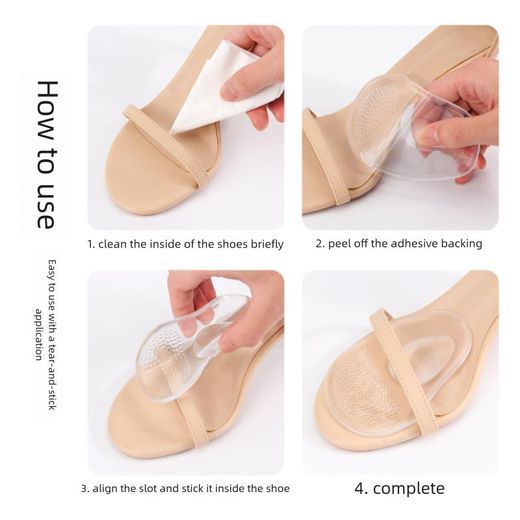 Generic 2-in-1 Unisex Shoe Insole PU Transparent Non-Slip Massage Shock Absorption Pressure Relief - image 4