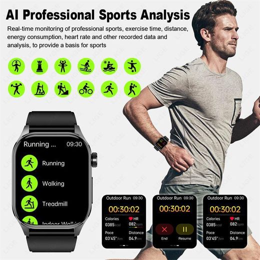 Generic Smart Watch Men Laser Treatment Hyperglycemia Health Heart Rate Blood Pressure Sport Smartwatch - image 3