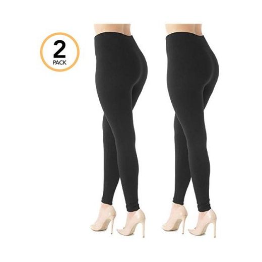 2 In 1 Full Length Ladies Leggings - Black
