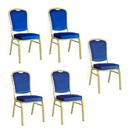 Aluminum Banquet Chair Aluminum Chair 5set Blue