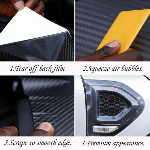 Generic 5D Carbon Fiber Car Anti Scratch Sticker Waterproof And Scratch resistant 10CM Wide X 5M Long - image 4