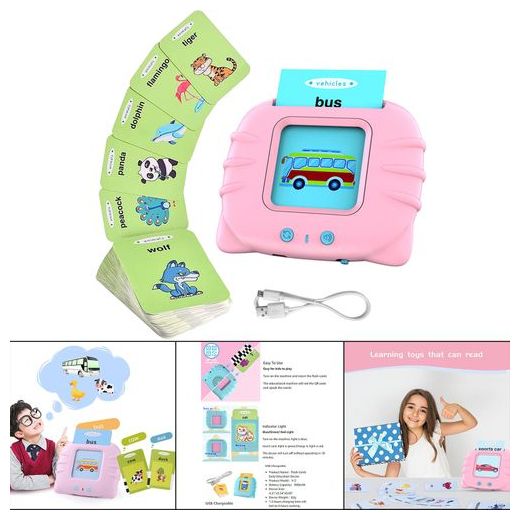 Generic Talking Flash Cards Kids Early Learning Vocab- Rechargeable