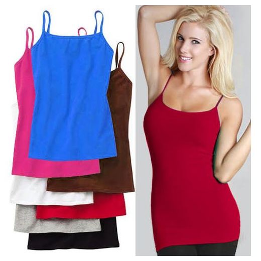 Ladies Singlet Top - Multicolor 2pcs