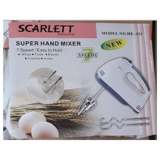 Scarlet Scarlett 7 Speed Electric Hand Mixer Whisk  EGG BAKER