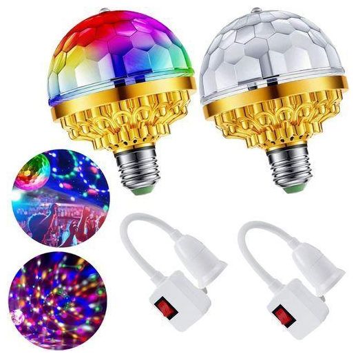 Generic Rotating LED Magic Ball E27 Screw Bulb Disco Bedroom Bulb - image 4