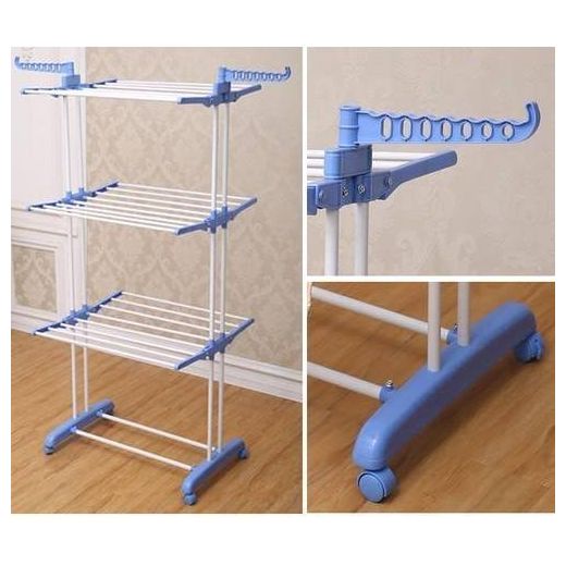 Generic Multipurpos  Clothes Dryer Hanger 3 Layer Double Pole - image 3
