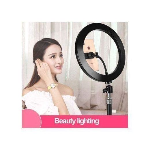 Generic 12 Inches Ring Light With Phone Holder & Tripod Stand - image 2