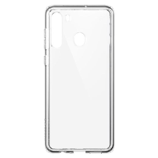 Samsung Galaxy A21 Solid Clear Shock Proof Bumper Transparent Back Case - image 2