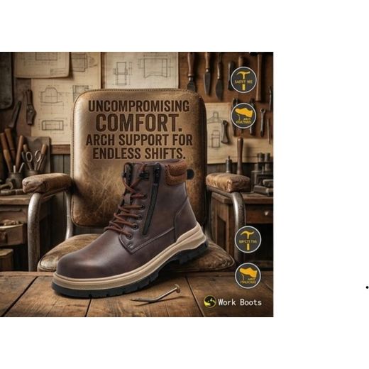 Fashion LASTING SOLE Safety Boot, Safety shoe, Safety Men's Anti-smash Work Flat Shoes, Industrial Safety shoe for workers, Engineers, Breathable Safety Shoes, Lightweight Safety Shoes for Men, Steel Toe Anti-Slip Safety Shoes For Industrial Work
