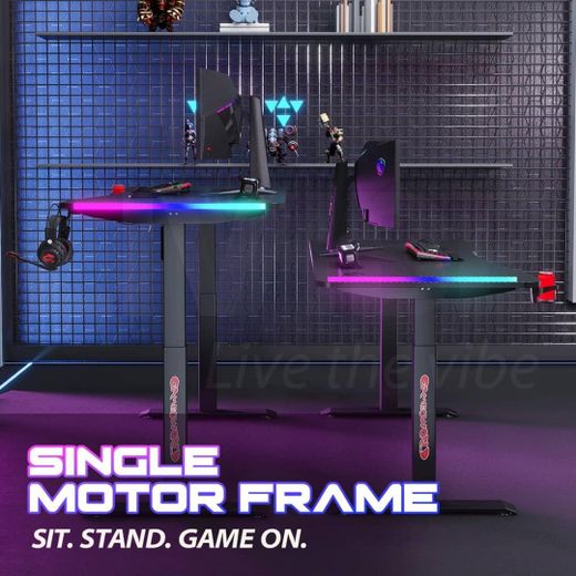 Generic 1.2mtr Gaming Office Studio Adjustable height Desk With Rgb light - image 2