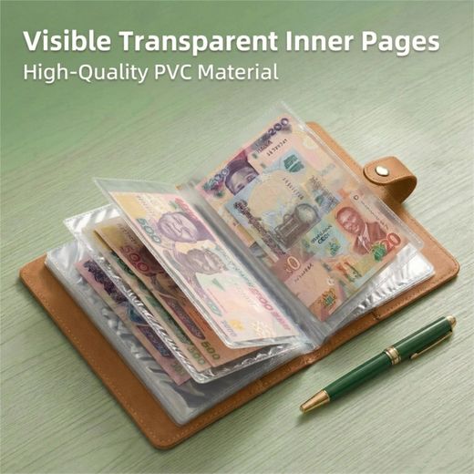 ShebSheb Cash Savings Book for Banknotes, 50 Pages 100-Bill Money Storage Binder - image 3
