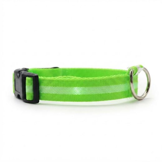 Generic USB Rechargeable LED Pet Collar - Light Up Night Safety Dog Collar (Green, M) - image 3