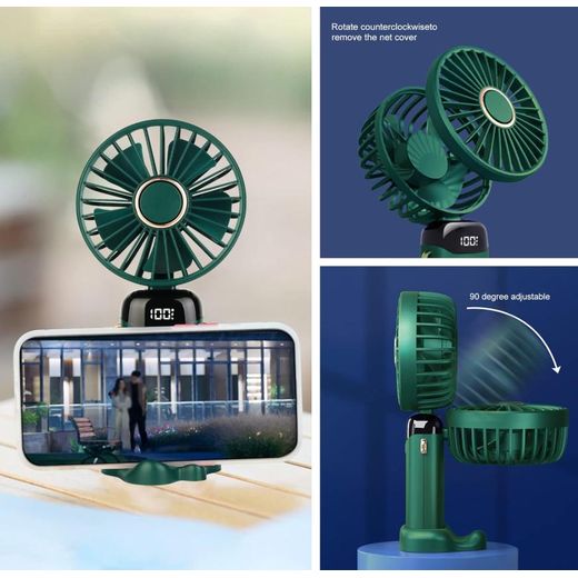 Generic FOLDABLE AND PORTABLE HANDHELD FAN, 90-Degree Adjustable, Desk Fan, Hand Fan, Portable fan, Quiet Cooling, Compact Design, USB Charging Handheld Fan, Office Outdoor Indoor Travel Handfan, Led Display Handfan - image 4