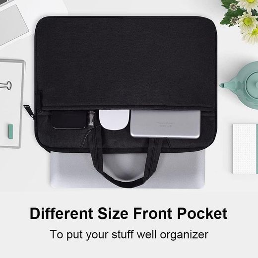 Generic 14 Inch Laptop Bag Business Handbags Notebook Case With Crossbody Strap For MacBook Air Pro - image 2