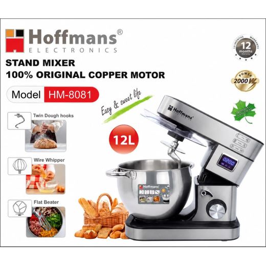 Hoffmans 12L Commercial Stand Mixer-2000W - image 3