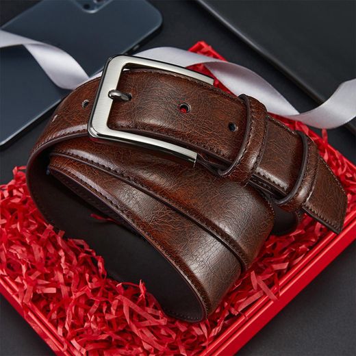 Fashion Men's Vintage Leather Belt – Dark Brown belt for men
