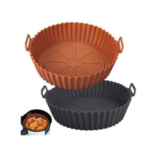 Generic Priceless 2pcs Air Fryer Silicone Pot, Reusable Silicone Air Fryer Liners, Air Fryer Accessories, Kitchen Accessories Replacement For Disposable Parchment Paper Liner, For Ninja, For Tower, For 6L-6.5L