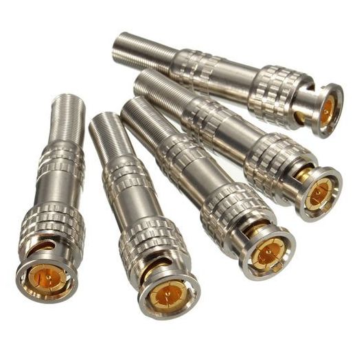 Generic Adapter BNC Jack Male Plug Connector To Coaxial Video RG59 Cable CCTV Camera[100 Pieces] - image 2