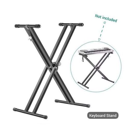 Adjustable And Foldable Double-Braced Keyboard Stand