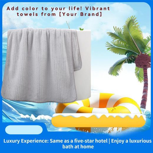 Generic 1pcs Face Towel 35cm x 75cm, Soft Absorbent Single Facial Towel, green - image 2
