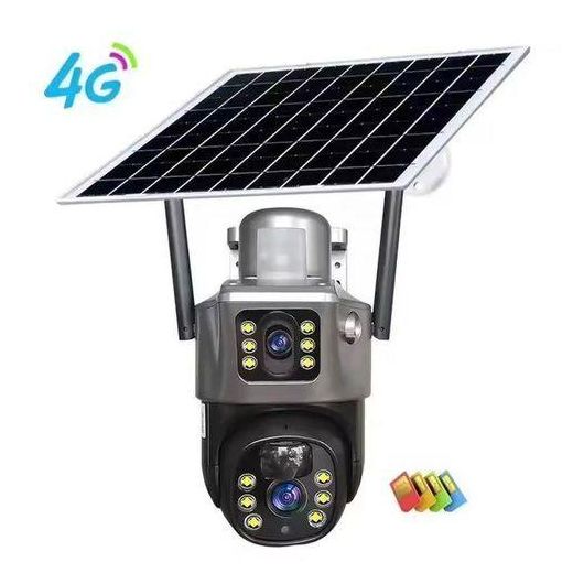 Generic Solar Powered Dual Lens PTZ CCTV Camera V380