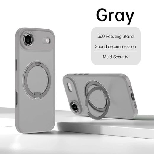 Magnetic iPhone 17 Air Transparent Magsafe Protective Case With Kickstand