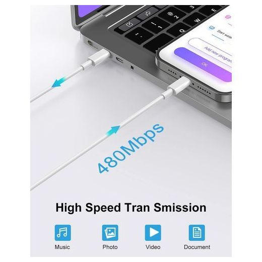 Generic IPad Pro 12.9"(2nd Gen)-2017 Type C To Lightning USB Cable - image 4