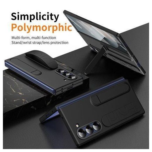 Generic Samsung Galaxy Z Fold 6 Grip Case With Hand Strap, Kickstand, Built-in Screen Protector - image 2