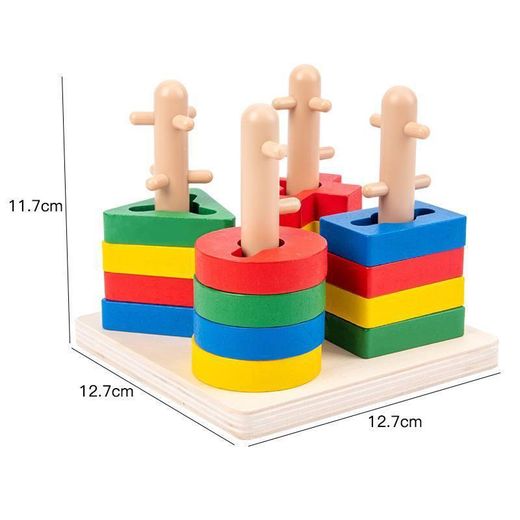 Colorful mechanism cover shapes sorter 