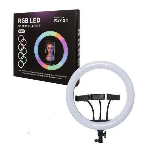 Generic RGB 14 Inches Ring Light With Stand 35.5CM-Mult Colours