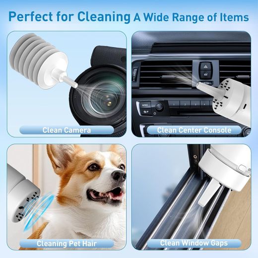 TodyJeyHo 21-in-1 Keyboard Cleaning Kit with Mini Vacuum Cleaner Laptop Cleaning Kit Electronic Cleaner Brush Tool Kit Computer Keyboard Screen Cell Phone Cleaning Kit for Earbud PC Camera Cleaning Kit - image 4