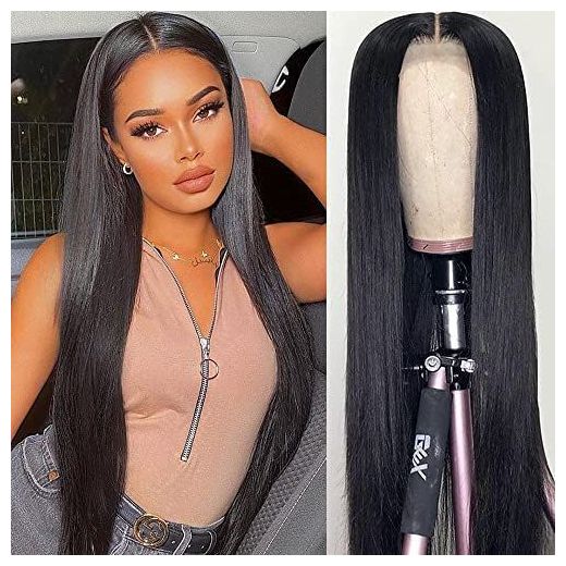 26 Inches Machine Made Straight Wig-with Closure