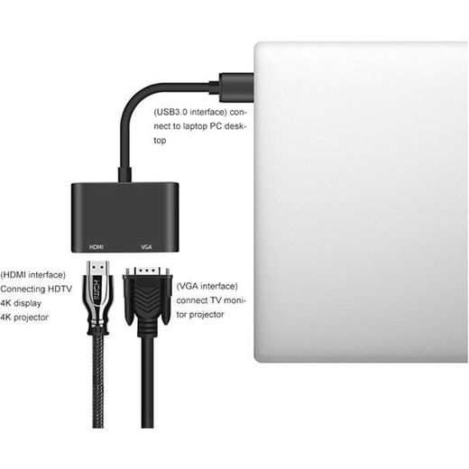 Generic HDTV TO HDTV + VGA 15-Pin Adapter with Audio - image 4