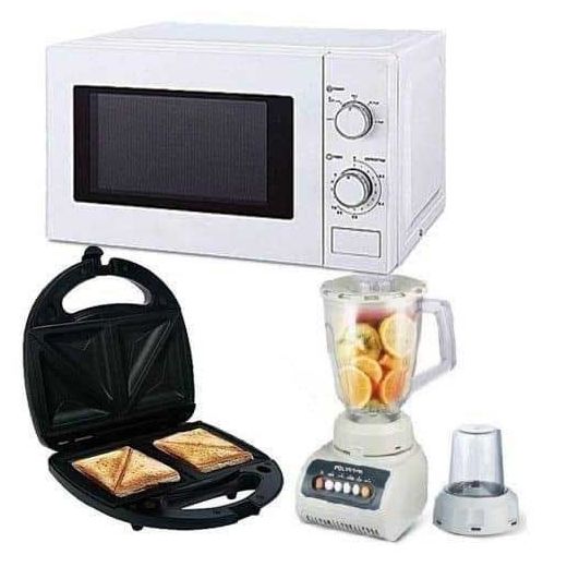 Microwave Oven With 20Liters + Blender-999 + Toaster