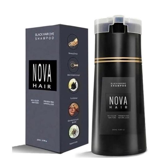 Nova Hair Instant Black Hair Dye Shampoo
