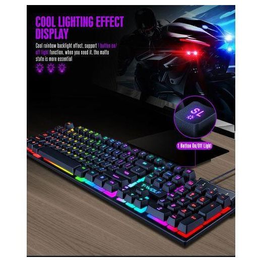 T-Wolf 2026 T-Wolf 3-Piece Illuminated Gaming Mouse And Keyboard Set - image 3