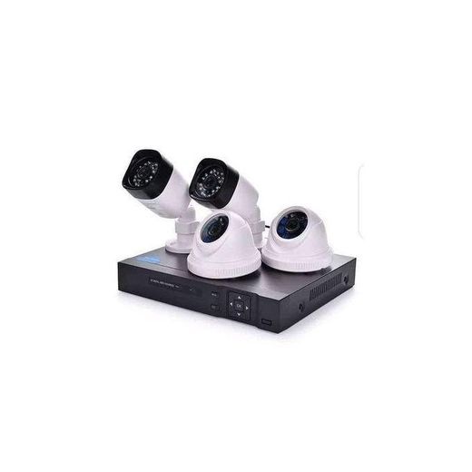4 CHANNELS AHD DVR 2 INDOOR + 2OUTDOOR CAMERA'S 2MP