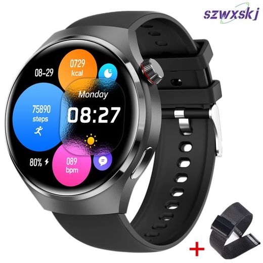 GT4 Pro Smartwatches 1.6“ 360*360 Wireless Charging NFC Business Watch 380 Large Battery