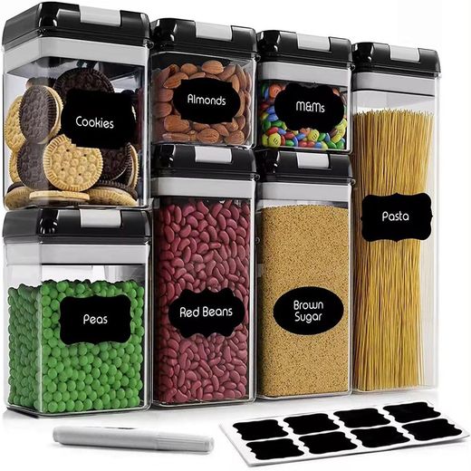 Generic 7pcs BPA FREE  AirTight Storage Containers Sets With Stickers and pen