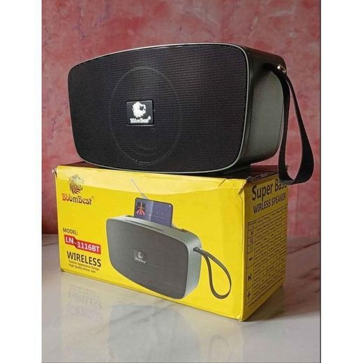 BoomBest LN1116 PLUS Stormbox large Bluetooth Speaker Deep Bass, USB/FM/AUX/TF, Portable Party Sound System- Zealot Killer- Black
